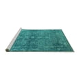 thumbnail image 2 of Ahgly Company Machine Washable Indoor Rectangle Oriental Turquoise Blue Industrial Area Rugs, 2' x 5', 2 of 4