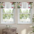 thumbnail image 2 of LALILO Kitchen Curtain Valance Christmas Decoration Christmas Rod Pocket Window Curtain 52"x 18" Set of 2, 2 of 5