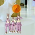 thumbnail image 4 of 6 uds escultura de resina figuritas de conejo pies colgantes para decoración, 4 of 8