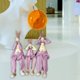 thumbnail image 3 of 3 uds figuritas de conejo encantadoras escultura de resina pie colgante estatua de conejo para el hogar Violeta Zulema Figuras de conejitos, 3 of 4