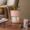 thumbnail image 1 of Xihbxyly Vaso de Vidrio con Pajita, Elegante Vaso para Bebidas de Oficina, Funda Aislante para Bebidas Frías o Calientes, Pajita Reutilizable Incluida, Diseño Compacto y Portátil, Ideal para Café, Té, 1 of 6