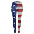 thumbnail image 4 of Gibobby Leggings yoga mujer Mujeres Casual Cuatro de julio Día de la Independencia Impreso Deportes Leggings Pantalones largos(Azul claro,M), 4 of 4