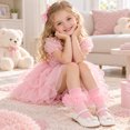 thumbnail image 6 of Yawlsow 9 Pairs Girls Ruffle Socks, Soft Cotton Double Lace Frilly Turn Cuff Socks for Kids 4-10 Years, 6 of 7