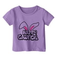 thumbnail image 4 of EHQJNJ Tenue de Pâques pour Bébé Garçon Salopette Enfant Filles Mignon Graphique Col Rond Manches Courtes T-Shirt Décontracté d'Été Tenue de Pâques Bébé Garçon Salopette, 4 of 4