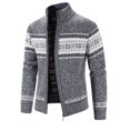 thumbnail image 5 of 2023 Otoño / Invierno Nuevo Producto Suéter para Hombre Pieza de Copo de Nieve de Navidad de Colores Cuello Alto Cárdigan Cálido Abrigo de Punto para Hombre, 5 of 5