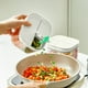 thumbnail image 4 of Contenedor de almacenamiento con 4 compartimentos, extraíble, hermético y sellado, apto para lavavajillas y microondas, para frutas, verduras y ensaladas, ahorra espacio., 4 of 7