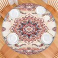 thumbnail image 2 of Charming Floral Round Tablecloth with Elastic Closure, Bohemian Style for Tables Up to 56 Inches, Ideal for Entertaining, 2 of 7