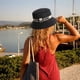 thumbnail image 5 of Sombrero de paja con circunferencia de 56-58 cm, parasol, sombrero de pescador de paja para verano para mujer, 5 of 5
