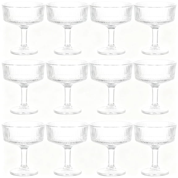Garvee 7 oz Martini Glasses Set, 12 Pack, 4.25 inch Tall, Clear