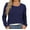 Navy Blue, variant on Asklazy Women's Sweater Lightweight Long Sleeve Soft Comfortable Pullover Tops Basic Knit,White,L