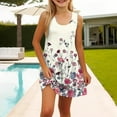 thumbnail image 4 of LTTVQM Dresses for Girls 2025 4-5 Summer Floral Graphic Sundress Loose Fit Sleeveless Tank Dress Basic Round Neck Midi Dress with Pockets White 4-5, 4 of 7