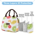 thumbnail image 5 of Tirrinia Insulated Lunch Box for Women, Blue Reusable Thermal Lunch Tote, Fits 10 Cans, Yellow Lemon, 5 of 8