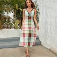 thumbnail image 5 of Vestido De Noche De Lujo Sin Mangas Para Mujer, Geometric Grid Vestido De Fiesta, 5 of 5
