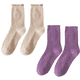 thumbnail image 1 of Calcetines redondos suaves con puntera con bordado floral, 1 of 5