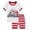 A01 Red, variant on Kids Boys Summer Shorts Set Toddler Boy Cute Outfit Set Short Sleeve Print Tee Tops and Elastic Shorts