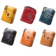 thumbnail image 2 of Carteras cortas de cuero de cera de aceite Vintage para mujer, pequeño monedero bonito, monedero, tarjetero, bolso de mano para mujer Noticed BB6693-01, 2 of 7