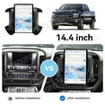 thumbnail image 6 of TPXINXIN Car Radio for Chevrolet Silverado GMC Sierra 2014-2019 Stereo Replacement Head Unit 14.4 Inch 2K IPS Touch Screen Tesla Style Carplay Android Auto GPS Navigation Multimedia Play, 6 of 7