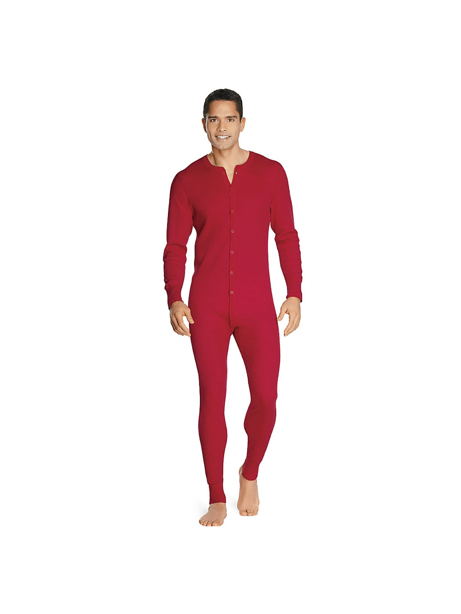 hanes xtemp™ men's organic cotton camo thermal union suit 3x4x 14630