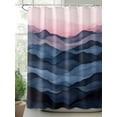 thumbnail image 2 of Abstract Mountain Shower Curtain Set ，Waterproof Fabric Shower Curtains Watercolor Sunset Impressionist Modern Shower Curtains for Bathroom,Bathroom Decor 72"x84", 2 of 6