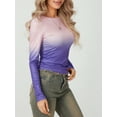 thumbnail image 2 of SUNSIOM T-Shirts Basiques Ajustés Décontractés pour Femmes Printemps Automne Manches Longues Col Rond Streetwear, 2 of 9