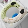 thumbnail image 1 of Funda de asiento de inodoro de felpa | Almohadilla suave y acolchada para asiento de inodoro | Protector de asiento de inodoro lavable | Cojín acogedor para asiento de baño, 1 of 6