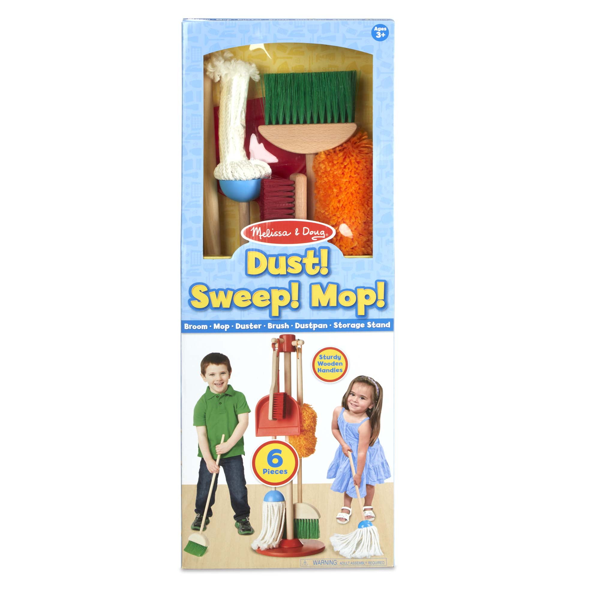 melissa & doug 6 piece let's play house dust sweep mop