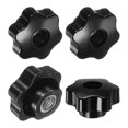 thumbnail image 1 of Uxcell 4-Pack 6 Perillas Estrella, Rosca Femenina M12 Cabeza Hexagonal de 48 mm, Mangos de Agarre de Acero con Orificio Pasante, 1 of 1