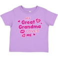 thumbnail image 3 of Inktastic Valentine's Day My Great Grandma Loves Me Hearts and Lips Boys or Girls Toddler T-Shirt, 3 of 5