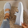 thumbnail image 5 of Womens Shoes, Walking Shoes, Women Shoes, Office Shoes, Women Mary Jane Walking Shoes Comfortable Knit Flats Slip On Dress Shoes for Women Casual Nurse Flats Diabetic Shoes With Arch Support, Gray 7, 5 of 8