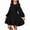 Black, variant on Teylalorva Girls Dresses (4-13), Sweet Puff Long Sleeve Bow Backless Tie-Up Dresses Crew Neck Fashion Outfit Summer Party Pink Size 6