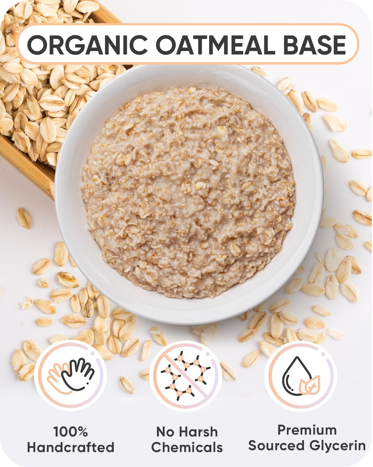 Essencetics Oatmeal Soap Base Melt and Pour 5lb – SLS Free – Organic Melt and Pour Soap Base for Soaps Making - Made from Natural Glycerin - Glicerina para Hacer Jabones Artesanales Organica