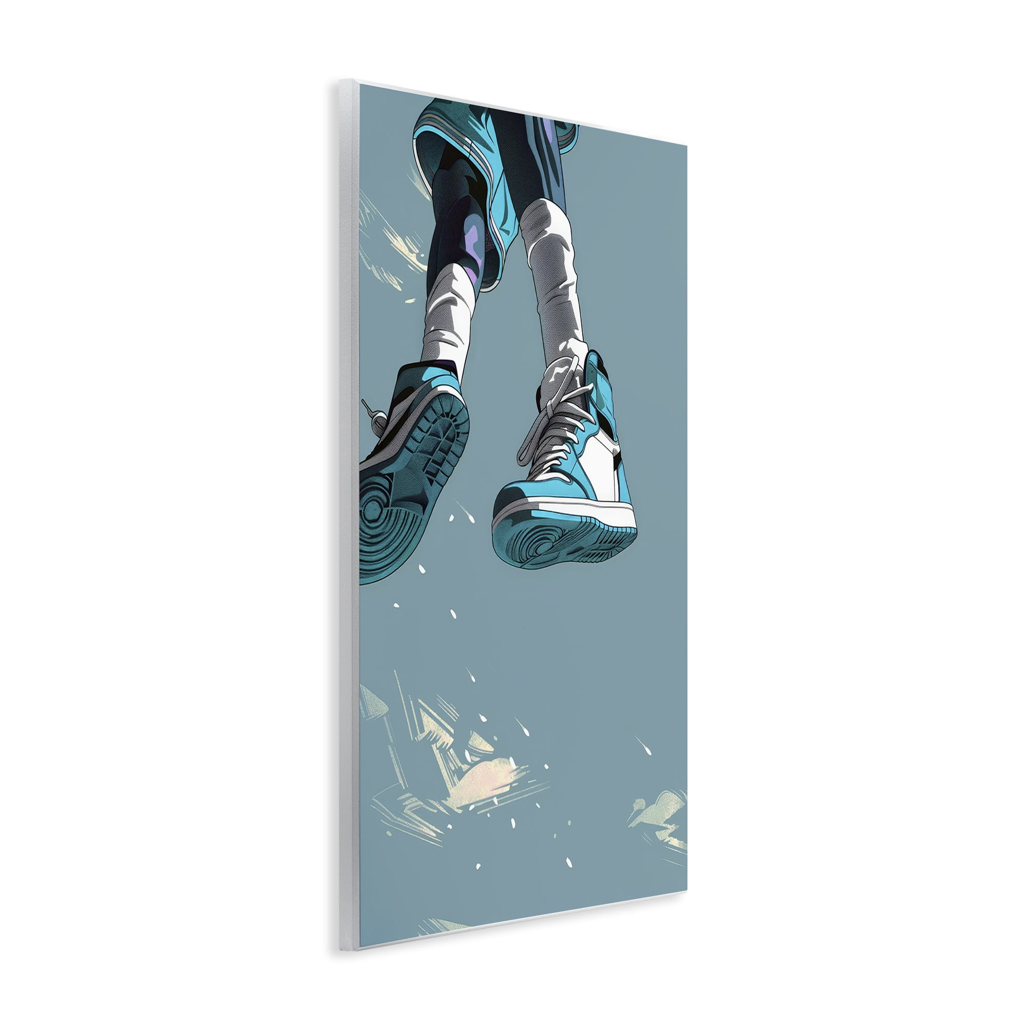 Stupell Industries Sporty Jump with Sneakers Wall Plaque Art, design by Ray Powers