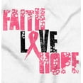 thumbnail image 2 of Faith Love Hope Breast Cancer Aware Women Plus Size Graphic Pullover Hoodie Brisco Brands 2X, 2 of 4