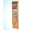 Wooden Mallet 10 Pocket Magazine wall Rack in Light Oak