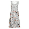 thumbnail image 6 of Uaswgudfs Women’s Sleeveless A-Line Midi Dress - Botanical Floral Print Casual Sundress Tank Design, 6 of 6