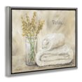 thumbnail image 3 of Stupell Industries Relax Bath Towel & Botanicals Gray Framed Floater Canvas Wall Art design by Pam Britton, 17 x 21, 3 of 9