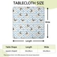 thumbnail image 2 of Pug and Footprints Square Fitted Tablecloth with Elastic Edge,Square Table Cover,Washable Elastic Table Cover for Home Kitchen Party Decor 34"x34", 2 of 6