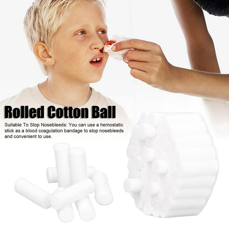 Dental Cotton Rolls - 100% High Absorbent Rolled Cotton for Mouth and Nose