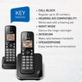thumbnail image 2 of Panasonic DECT 6.0 Expandable Cordless Phone - 2 Handsets; Call Block Feature; Black - KX-TGC382CB, 2 of 10