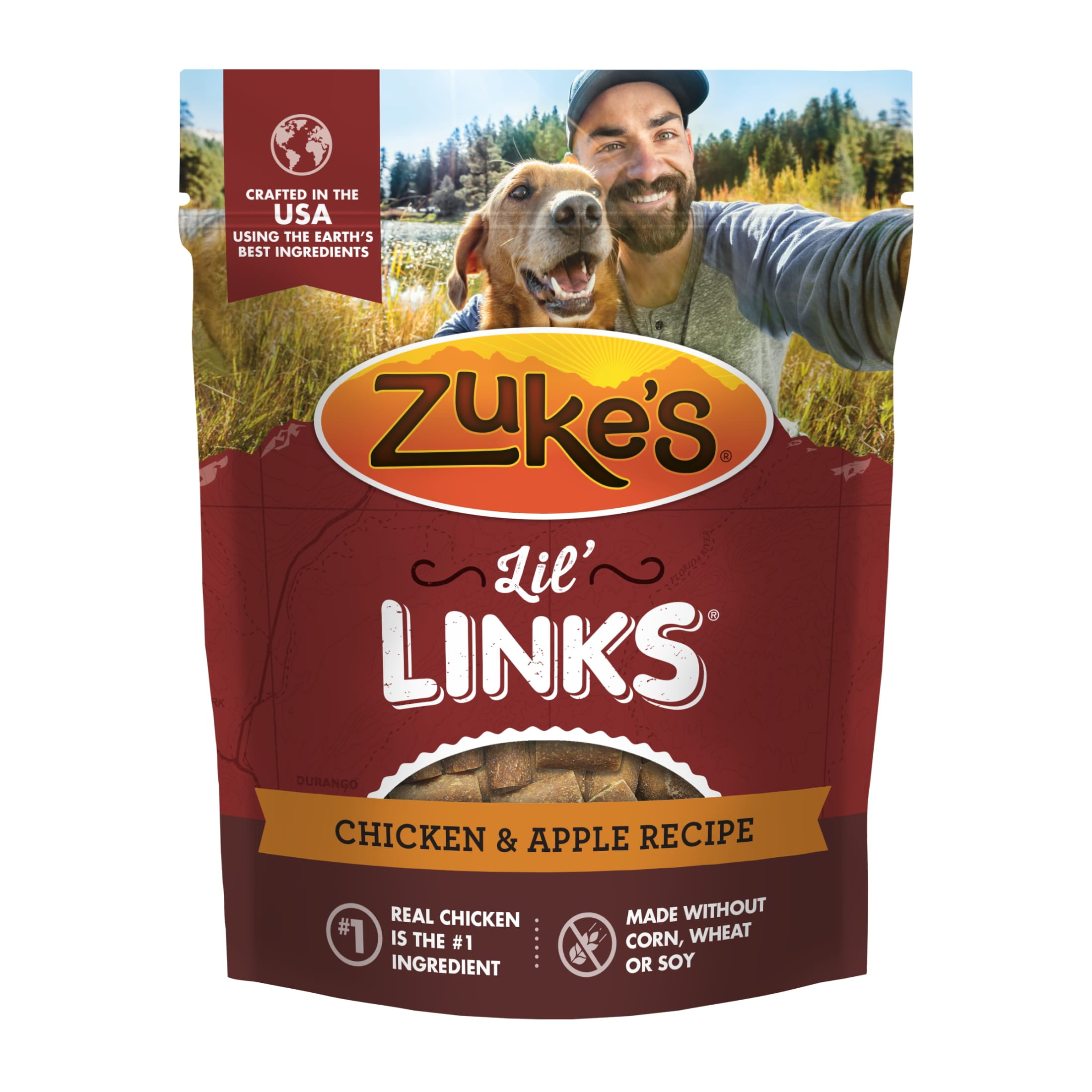 Zuke's Lil' Links Soft Dog Training Treats, Natural Pork & Apple