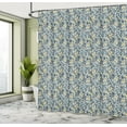 thumbnail image 5 of Ambesonne Botanical Shower Curtain, Pastel Twisted Leaves, 69"Wx84"L, Dark Blue Multicolor, 5 of 5