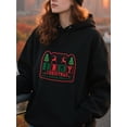 thumbnail image 3 of Cozy Holiday Christmas Hoodie for Men Women, Holiday Pullover Hooded Sweatshirt, Cozy Cotton Poly Blend, Funny Winter Xmas Gift Outfit, 3 of 5