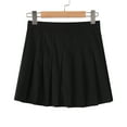 thumbnail image 5 of Fesfesfes Skirts for Women Pleated A-Line Skirt Anti-Burnout Solid High Waist Short Skirt, 5 of 9