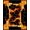 Orange Red Black, Pattern 4, variant on ODIKA Optical Illusion Abstract Molten Rift Motif Hallway Border Glowing Easy Care Kids Safe for Small Living Room, Playroom, Bedroom