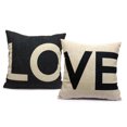 thumbnail image 3 of IDEANATEGRATE 2Ud Funda Para Almohada Cuadrada Con Love En Y Lino Resistente, 3 of 4