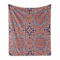 thumbnail image 1 of Purple Mandala Soft Flannel Fleece Throw Blanket, Hippie Style Eastern in Moroccan Vivid Tones Motif, Cozy Plush for Indoor and Outdoor Use, 50" x 70", Multicolor, by Ambesonne, 1 of 6