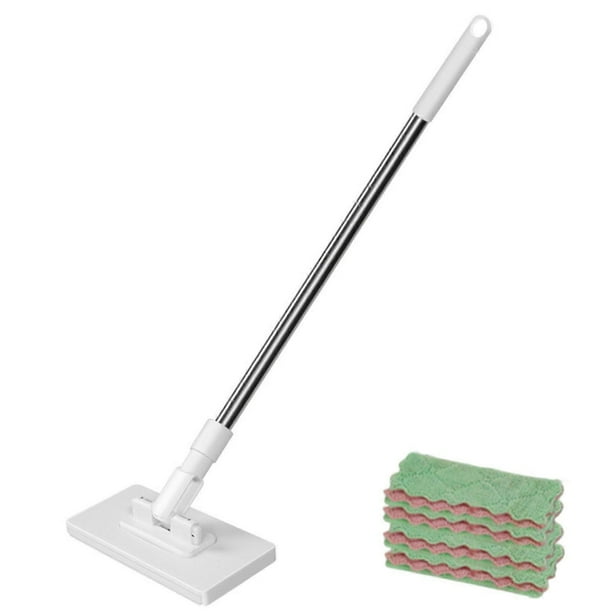 Hands-Free Cloth Changing Mini Mop Disposable Wet Wipes Dust Mop with 4 Reusable Cloths