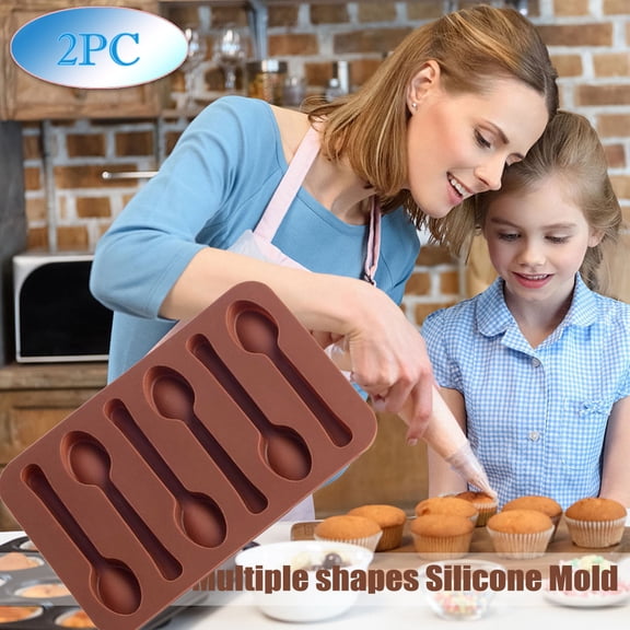 WWG Chocolate Molds 2PC Spoon Baking Chocolate Candy Jelly DIY Baking Tool Holiday Savings