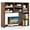 Brown, variant on Giantex Desktop Bookshelf, Desk Hutch Dorm w/3 Adjustable Shelves, Wooden Desktop Storage Organizer, White