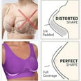 thumbnail image 3 of End of Year Clearance! Vibrex Women Seamless Sports Bra Wirefree Yoga Bra With Removable Pads Everyday Basic Sleeping Bra,Purple_3XL, 3 of 3